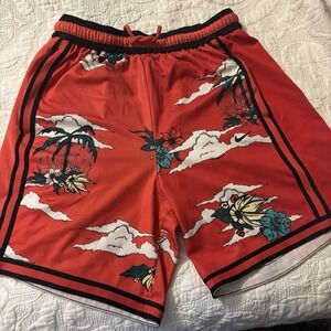 Nike‎ Men's Sri-fit Basketball DNA Hawaiian Shorts Size Medium Red With Print